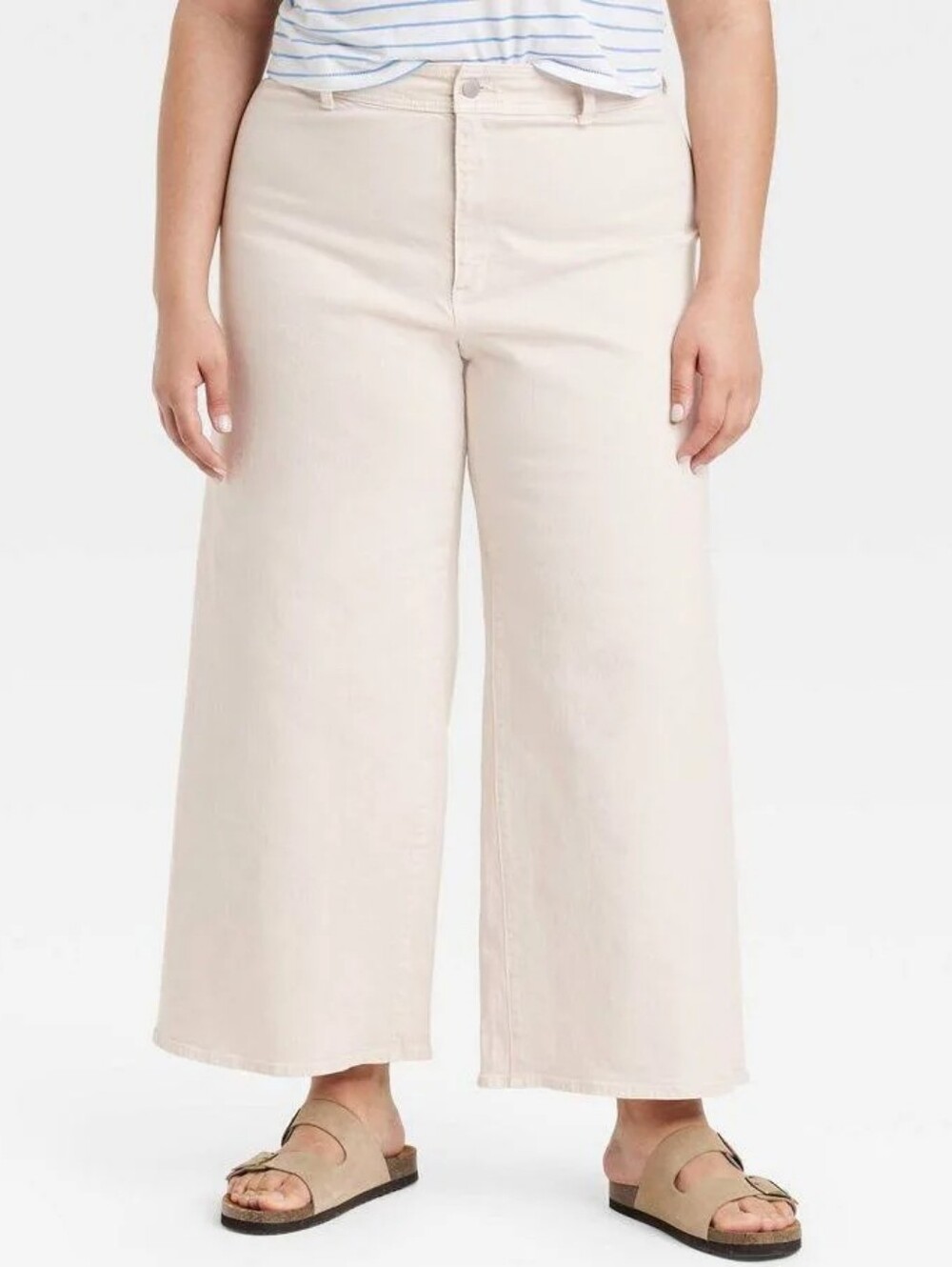 NWT Universal Thread Cream Sailor Wide Leg High Rise Pants Size 14